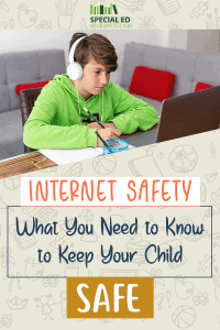 Boy doing school work online at home Internet Safety What You Need to Know to Keep Your Child Safe