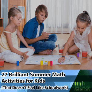 Three Kids playing a board game on the floor at home - one of the summer math activities their parents picked out for them to do that day. 
